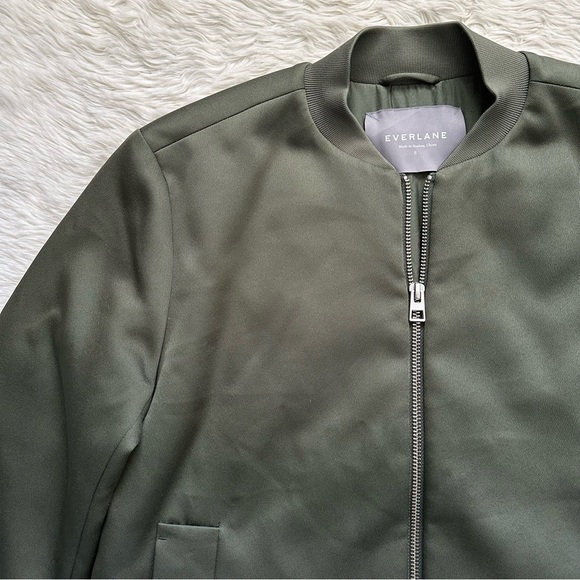Everlane Jacket E2 Bomber Zip Up Olive Green S - Picture 5 of 12